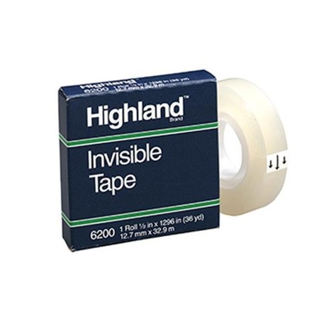 3M 3M Company MMM6200121296 Highland Invisible Tape .50X1296In MMM6200121296